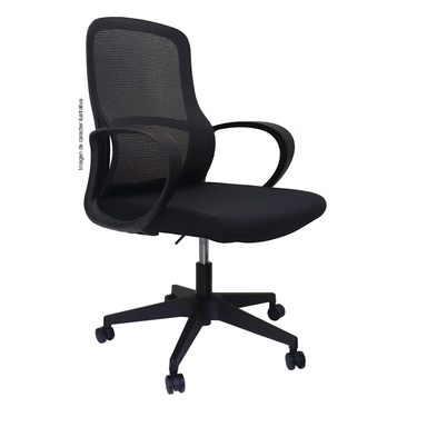 Silla de oficina secretaria H101161B, color negro