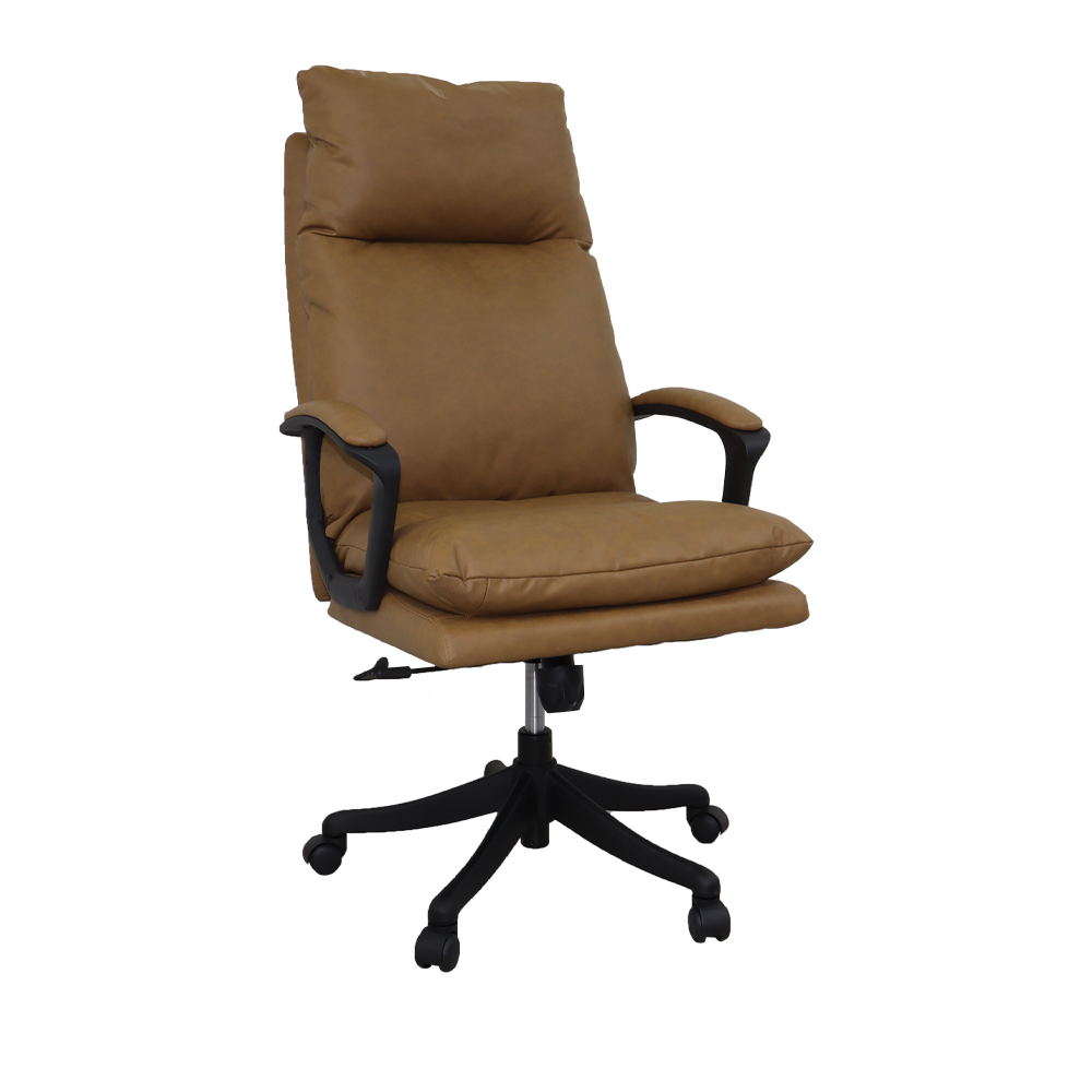 Silla ejecutiva H101171B color café de cuero sintético
