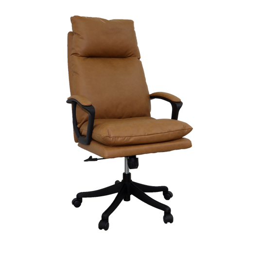 Silla ejecutiva H101171B color café de cuero sintético