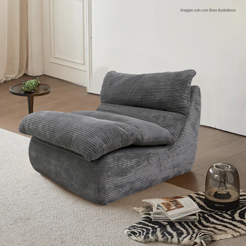 Sillón compresión H311112B color gris, tela suave al tacto y resistente.
