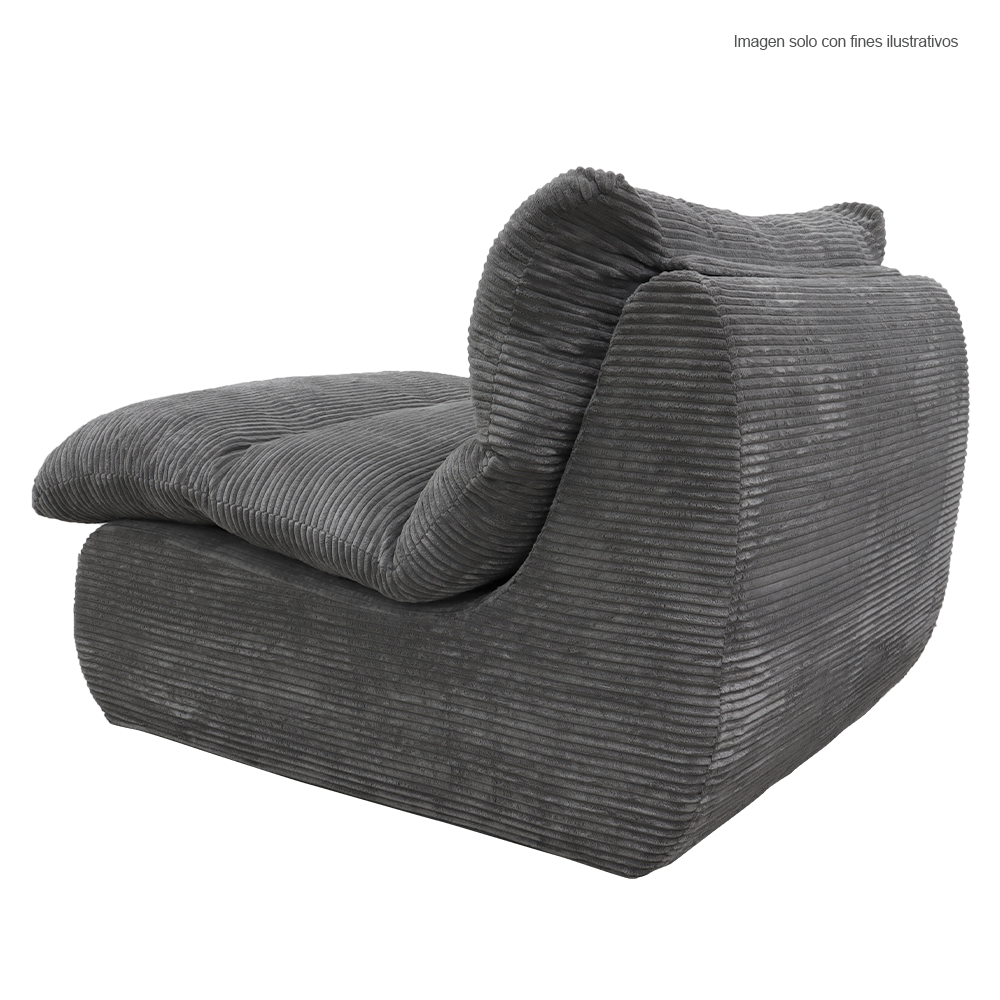 Sillón compresión H311112B color gris, tela suave al tacto y resistente.