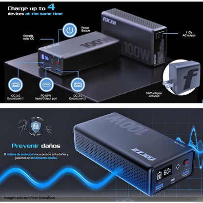 Estación portable FPP-T100 Forza 100W 1AC/3DC