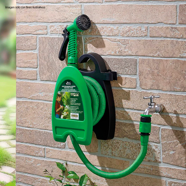 Manguera expandible 15 metros 964-05422B con mini base, color verde