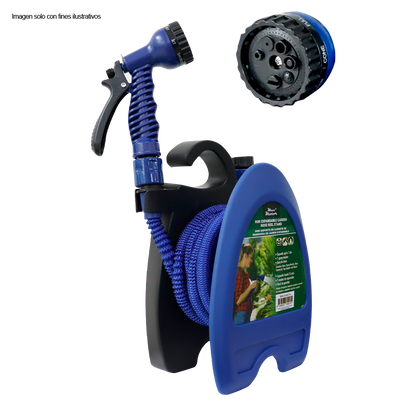 Manguera expandible 7.5 metros 964-05421A con mini base, color azul