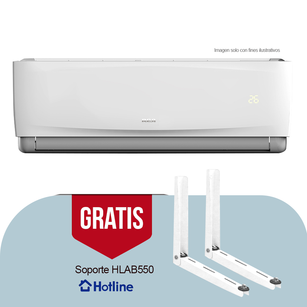 Aire acondicionado 24000 BTU RCSA2402INV RCA + Soporte HLAB550 Hotline