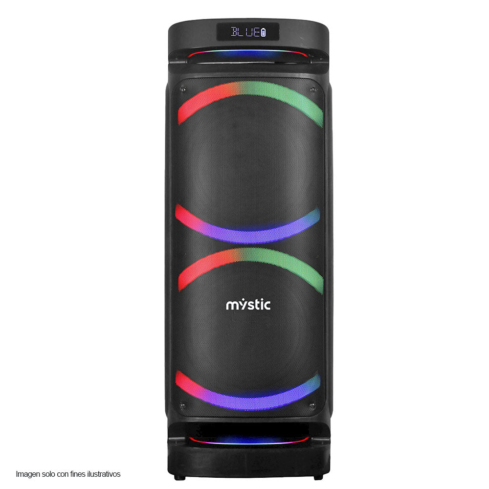 Bocina parlante activa MY-PAR779 Mystic potencia de 90W RMS Woofer 10" x 2.