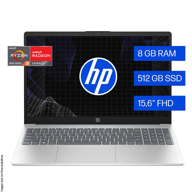 Laptop 15-fc0230la 15.6" FHD, procesador AMD Ryzen 3 7320U 8GB 215GB Windows 11 color azul claro de luna