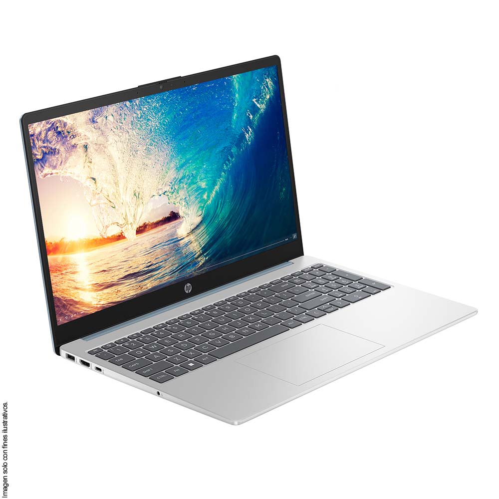 Laptop 15-fc0230la 15.6" FHD, procesador AMD Ryzen 3 7320U 8GB 215GB Windows 11 color azul claro de luna