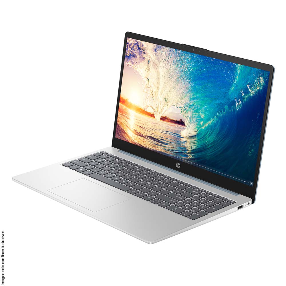 Laptop 15-fc0230la 15.6" FHD, procesador AMD Ryzen 3 7320U 8GB 215GB Windows 11 color azul claro de luna