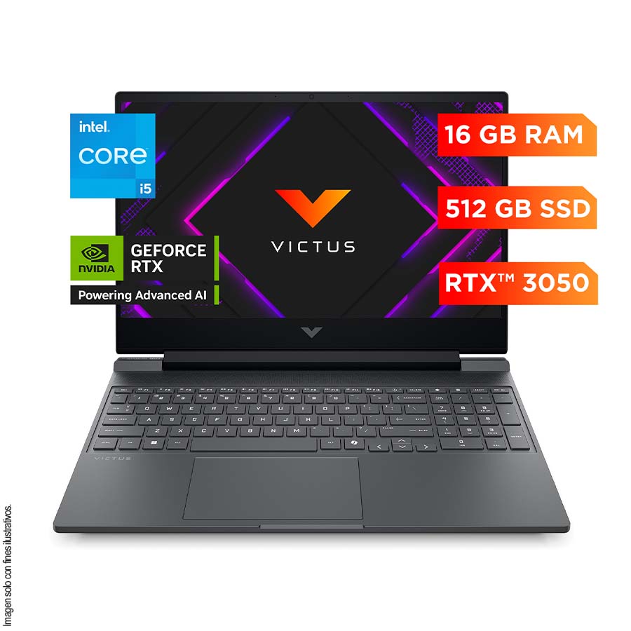 Laptop VICTUS 15-fa2014la HP, 15.6" FHD, Core i5 13420H 16Gb 512GB