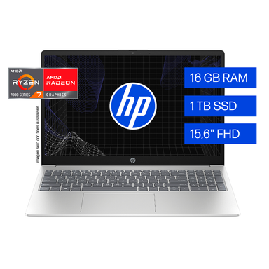 Laptop 15-FC0276LA 15.6" FHD, AMD Ryzen 7 7730U HP 16GB 1TB color silver