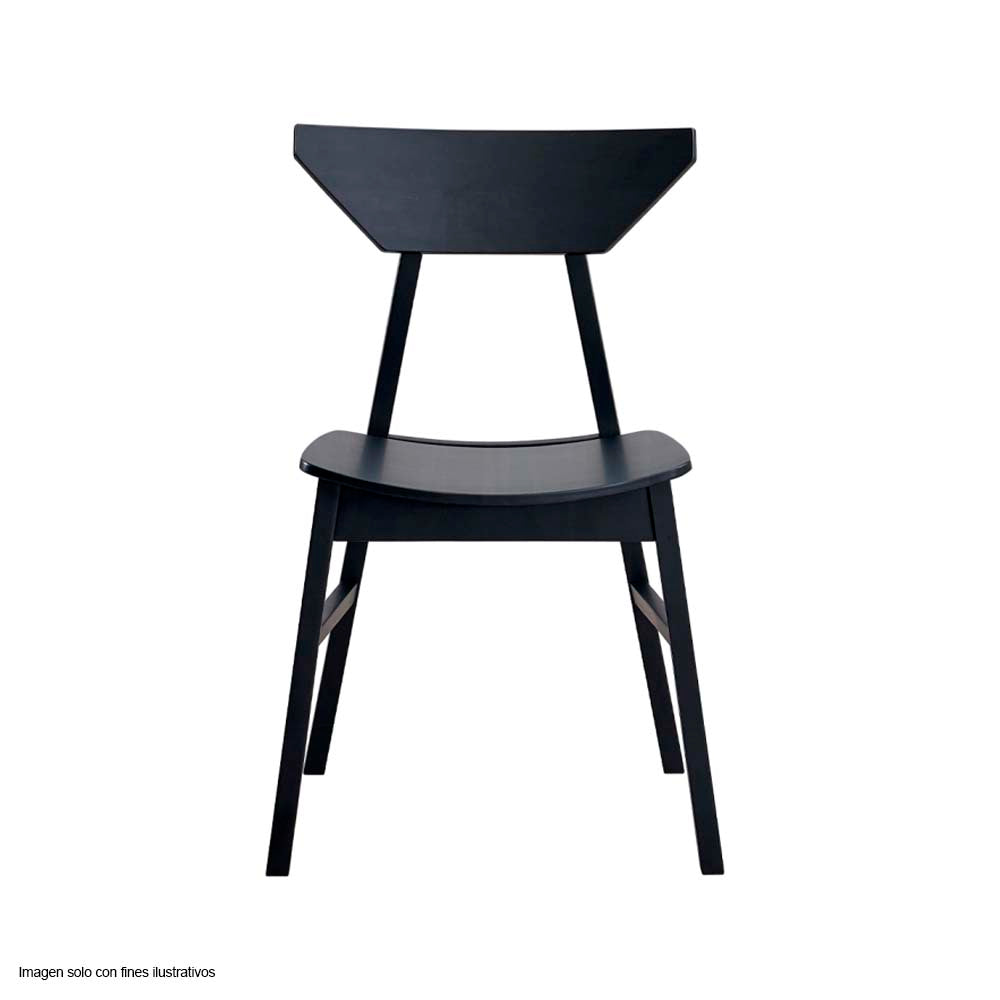 Mesa de comedor 4 puestos + silla Briar color negro