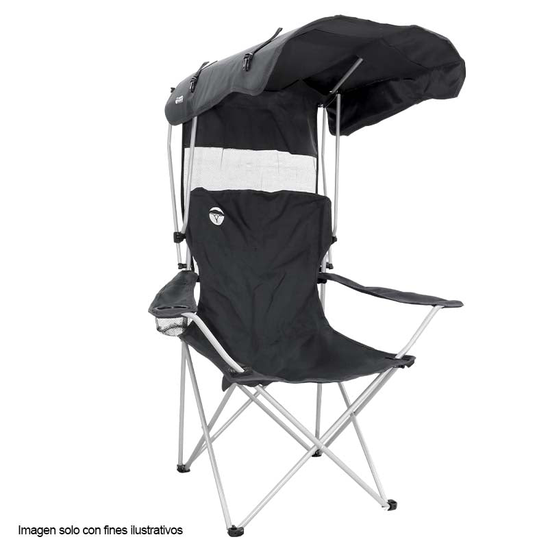Silla plegable con techo WS-6-009 Walk Safari color negro