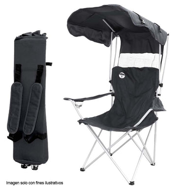 Silla plegable con techo WS-6-009 Walk Safari color negro