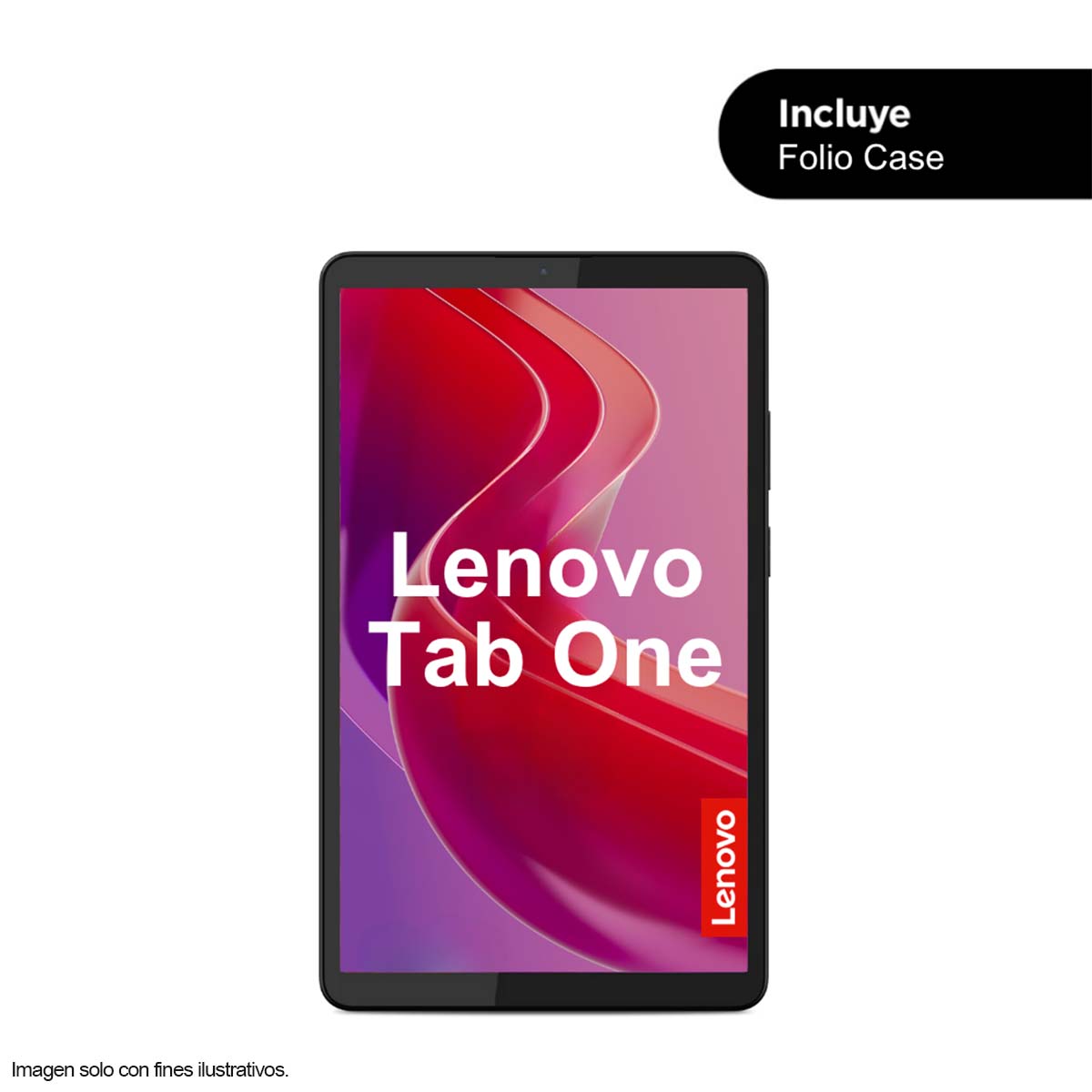 Tab One 8.7" Lenovo HD 4GB LTE Wi-Fi MediaTek Helio 128GB Luna Grey, Android 14 + Folio Case
