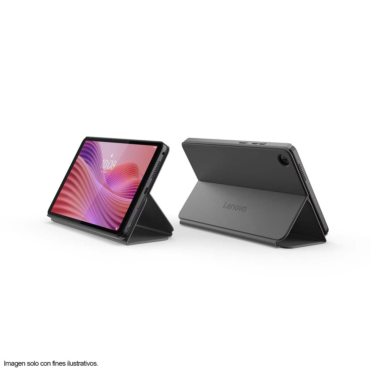 Tab One 8.7" Lenovo HD 4GB LTE Wi-Fi MediaTek Helio 128GB Luna Grey, Android 14 + Folio Case