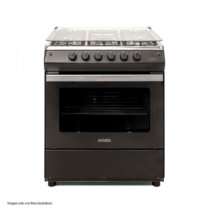 Estufa a gas 30" MY-ST5QZ850-PHEL-B Mystic 5 quemadores, encendido eléctrico de pulso