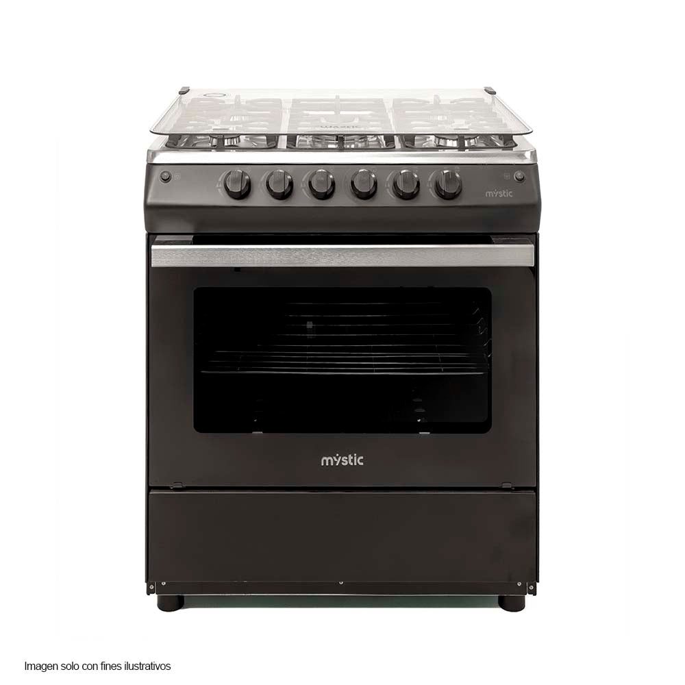 Estufa a gas 30" MY-ST5QZ850-PHEL-B Mystic 5 quemadores, encendido eléctrico de pulso
