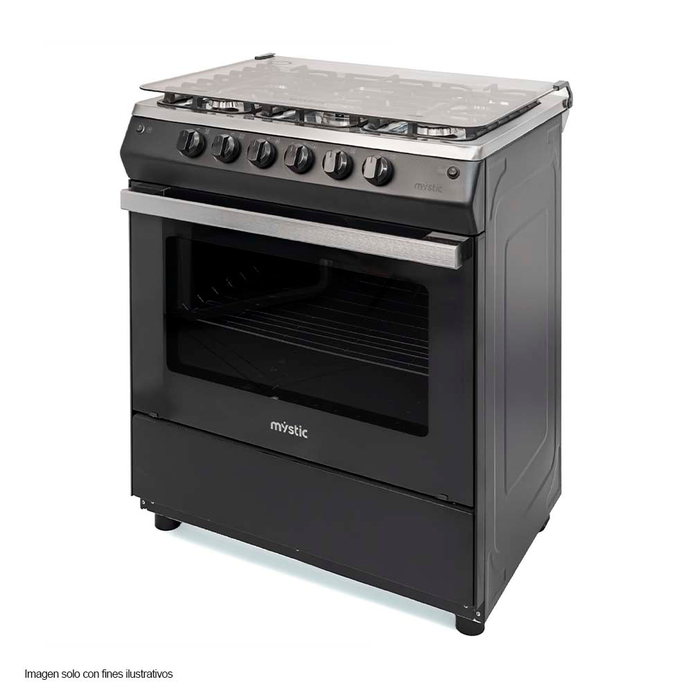 Estufa a gas 30" MY-ST5QZ850-PHEL-B Mystic 5 quemadores, encendido eléctrico de pulso