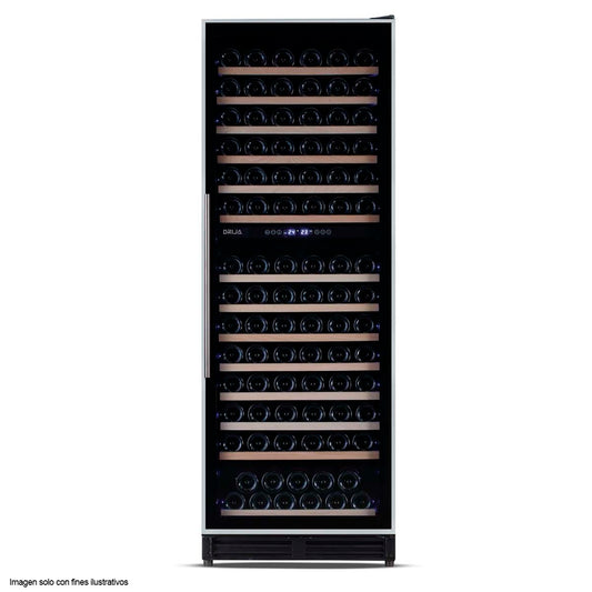 Vinera Chianti 154 de DRIJA, capacidad de 154 botellas marco delgado de acero inoxidable