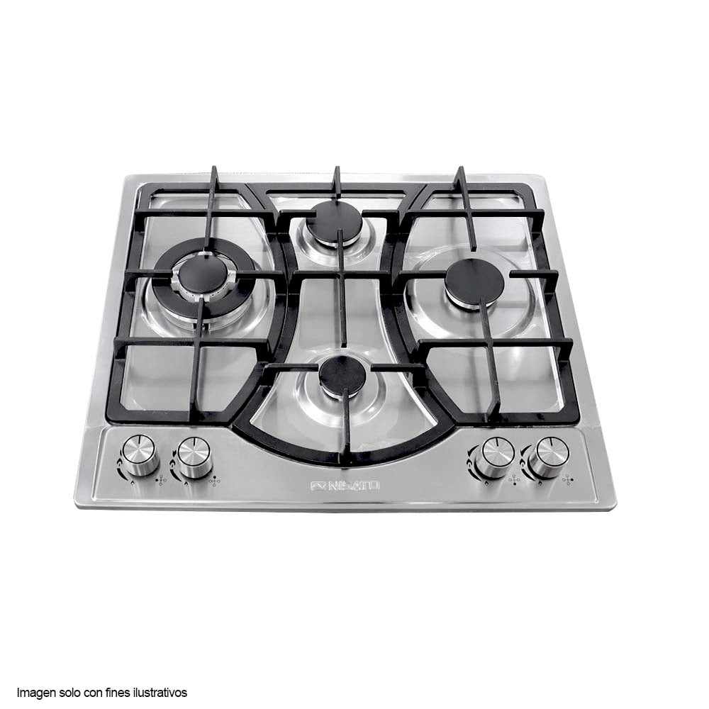 Estufa empotrable a gas de 24" NPCT-24PROKD Nisato, 4 quemadores acero inoxidable