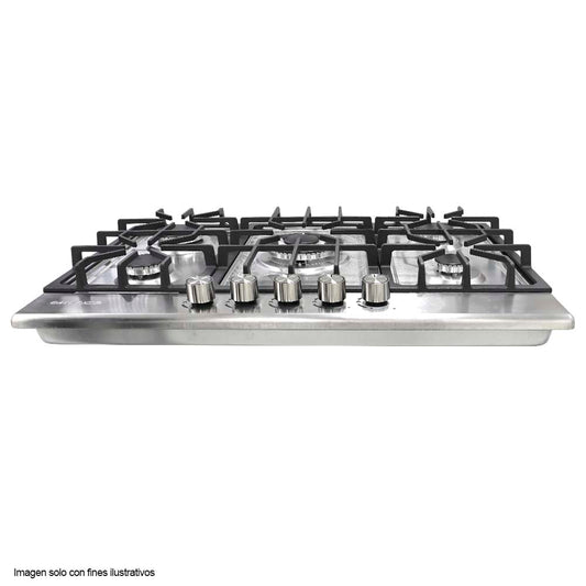 Estufa empotrable a gas de 30" NPCT-76PROKD Nisato, 5 quemadores acero inoxidable