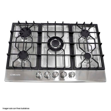 Estufa empotrable a gas de 30" NPCT-76PROKD Nisato, 5 quemadores acero inoxidable