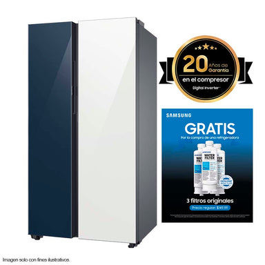 Combo de refrigerador 23pc RS23CB760A7NAP + 3 HAF-QIN/EXP Samsung
