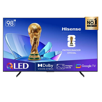 Televisor QLED Smart, 98”, 98Q6QG, Hisense, 4K Google TV