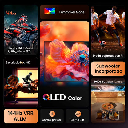 Televisor QLED Smart, 98”, 98Q6QG, Hisense, 4K Google TV