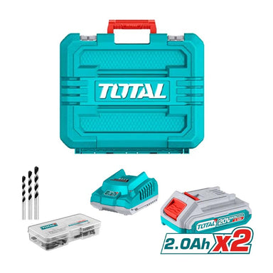 Taladro inalámbrico 1/2" UTIDLI20668 Total, incluye 2 baterías y un cargador