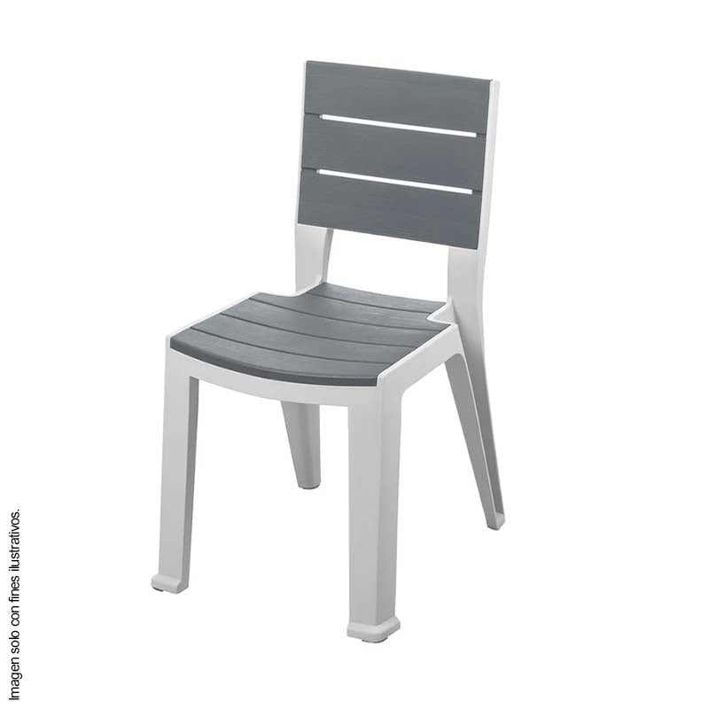 Silla Madeira 582-SIL sin brazos color silver