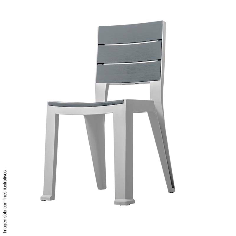 Silla Madeira 582-SIL sin brazos color silver