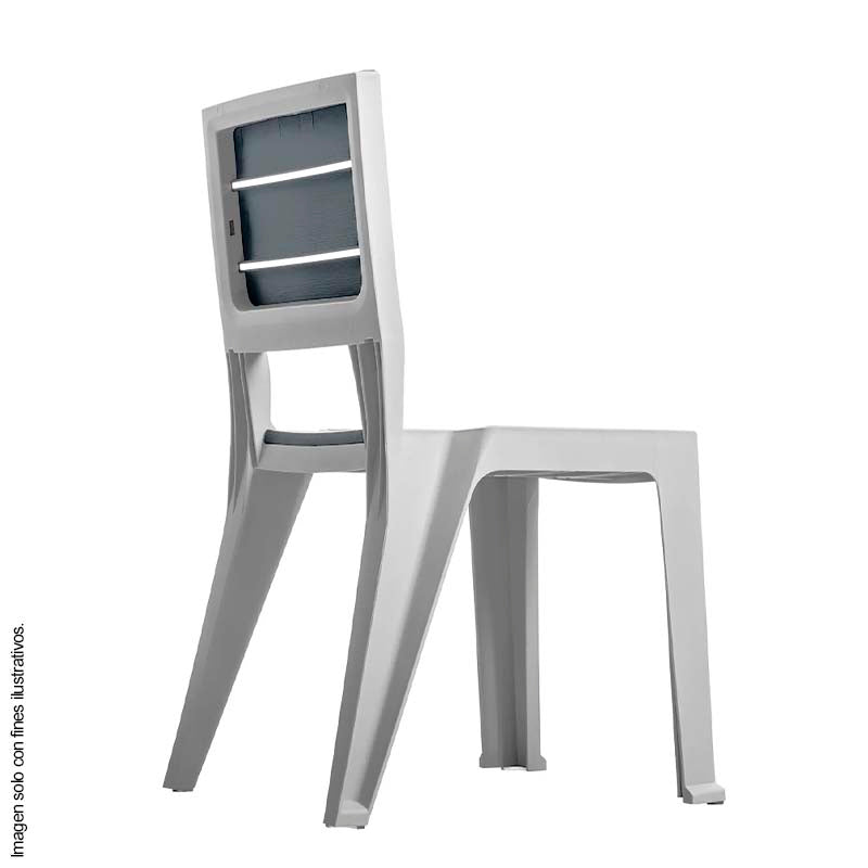 Silla Madeira 582-SIL sin brazos color silver