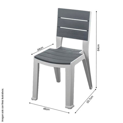 Silla Madeira 582-SIL sin brazos color silver