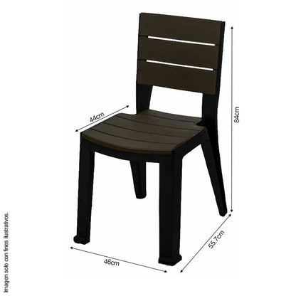 Silla Madeira 582-WEN sin brazos color wengue
