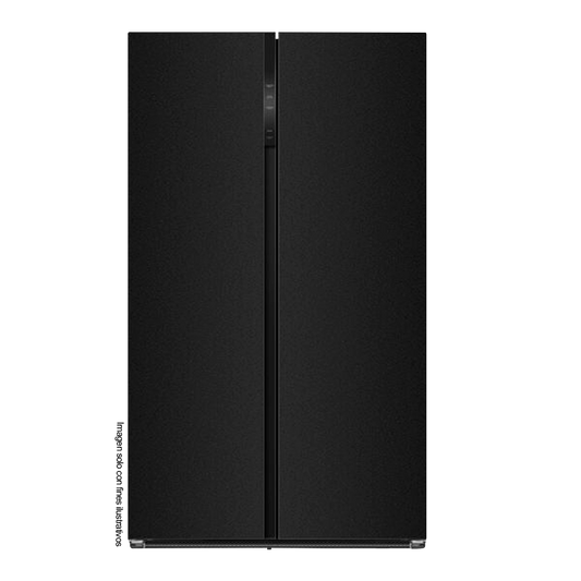 Refrigeradora y congelador Drija BLACK-23, 23pc Drija, puertas acabado vidrio templado | espejo negro