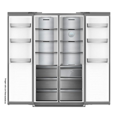 Refrigeradora y congelador Drija BLACK-23, 23pc Drija, puertas acabado vidrio templado | espejo negro