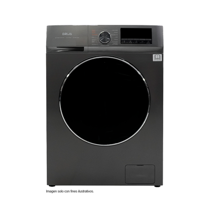Lavadora - secadora 2 en 1, 16kg modelo LAVASCIUGA 1609  Drija, color gris oscuro, 16 programas.