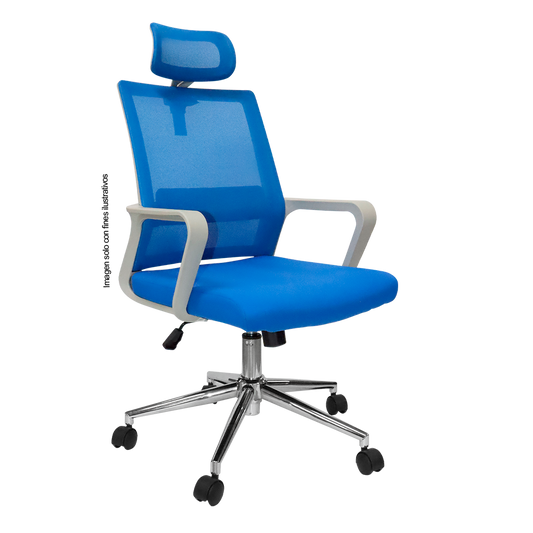 Silla de oficina 853-6552HA color tela azul