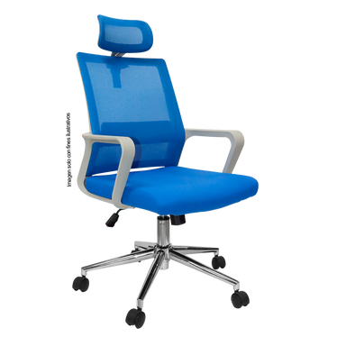Silla de oficina 853-6552HA color tela azul