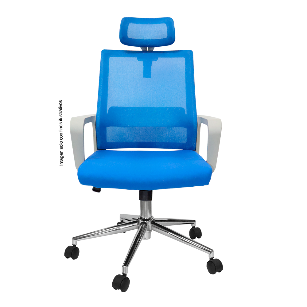 Silla de oficina 853-6552HA color tela azul