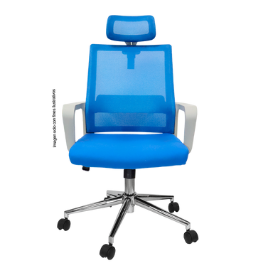 Silla de oficina 853-6552HA color tela azul