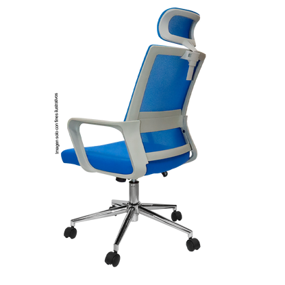 Silla de oficina 853-6552HA color tela azul