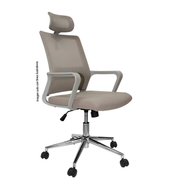 Silla de oficina 853-6552HCC color tela crema