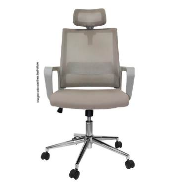 Silla de oficina 853-6552HCC color tela crema