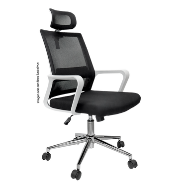 Silla de oficina 853-6552HN color tela negro