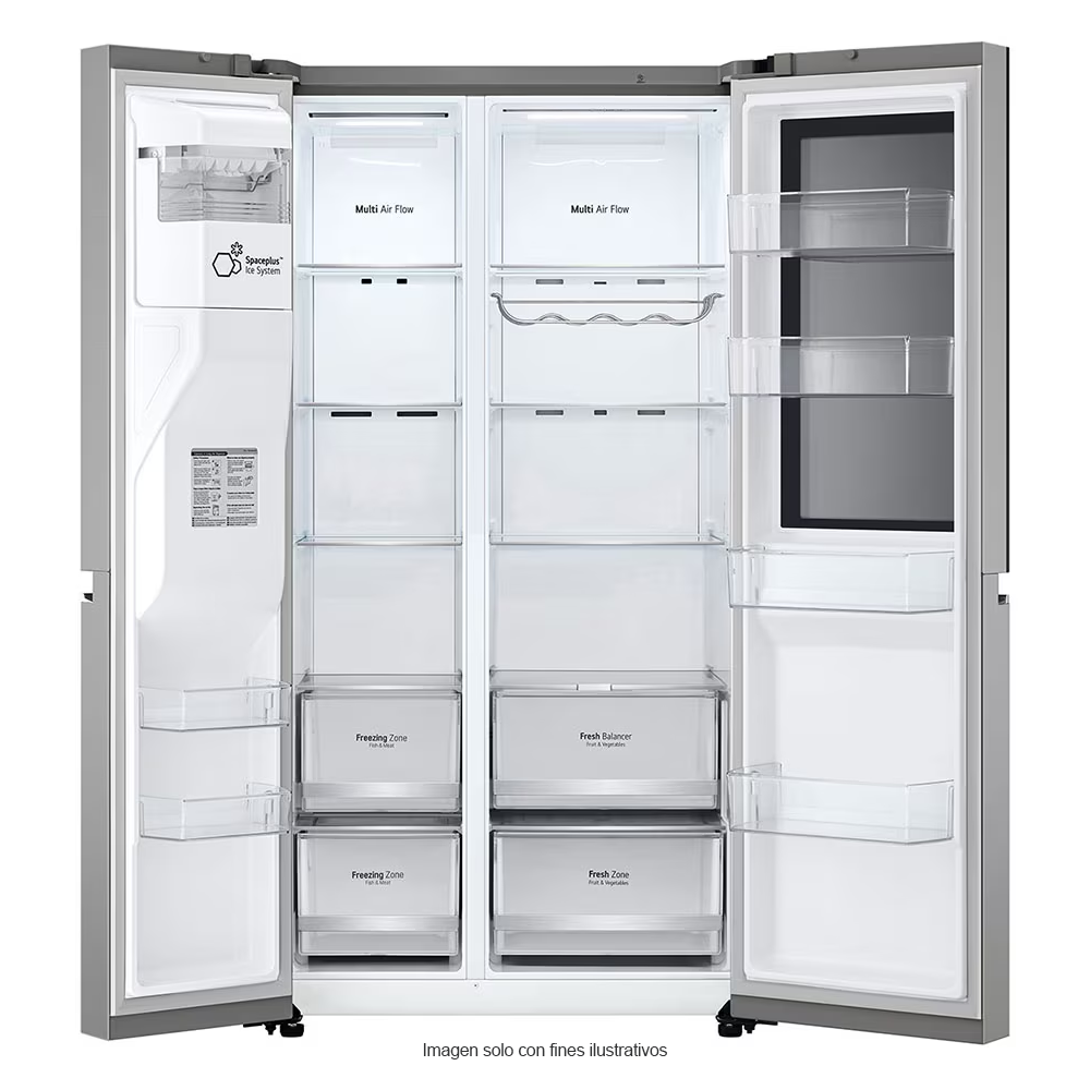 Refrigeradora Side By Side 22pc VS25GIMW LG | InstaView Door-in-Door | metal decorativo |  Door cooling | sistema ThinQ