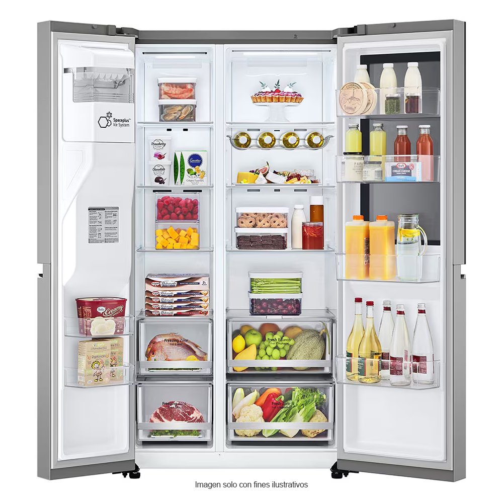 Refrigeradora Side By Side 22pc VS25GIMW LG | InstaView Door-in-Door | metal decorativo |  Door cooling | sistema ThinQ