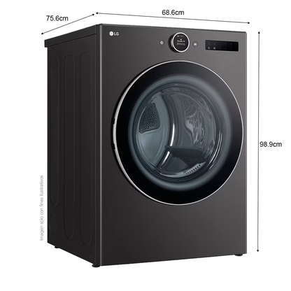 Secadora a gas 22kg DF74BFXS6B LG, Sistema TurboSteam, AI Sensor Dry, ThinQ.